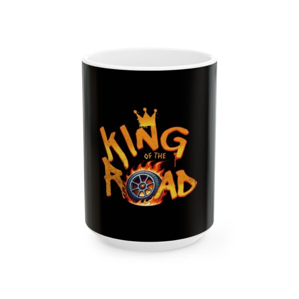 King of the Road Ceramic Mug - 11oz & 15oz Coffee Cup for Car Enthusiasts