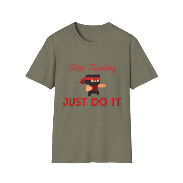 Motivational Ninja Unisex T-Shirt - 'Stop Thinking Just Do It'
